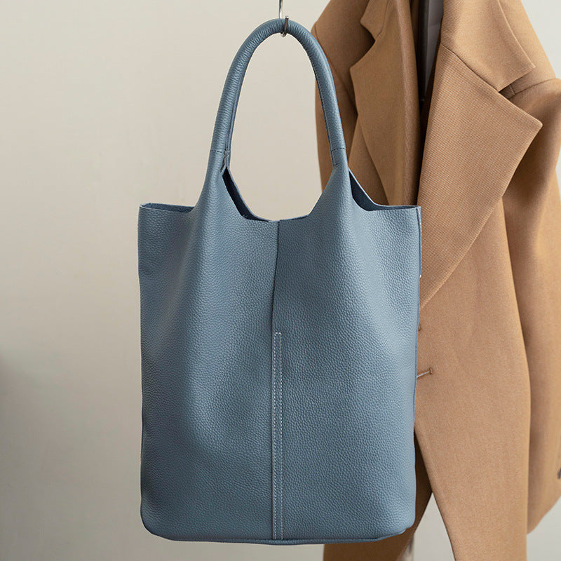 Sac à Main Tote en Cuir Souple pour Femme - Style Minimaliste Urbain