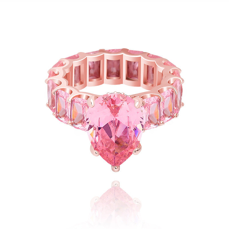 Bague de Luxe Brillante en Zircon