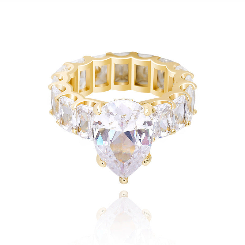 Bague de Luxe Brillante en Zircon