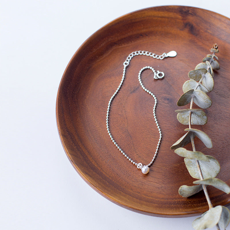 Bracelet de Cheville en Argent 925 – Style Minimaliste Élégant