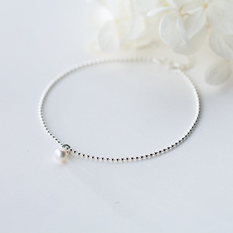 Bracelet de Cheville en Argent 925 – Style Minimaliste Élégant