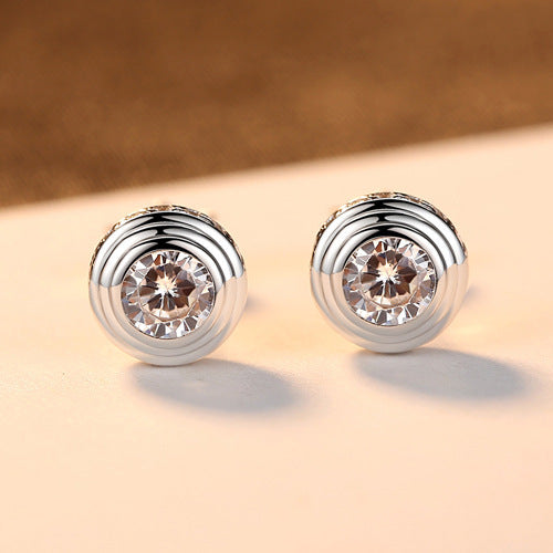 Puces d'oreilles d'Amour en argent sterling et zircon