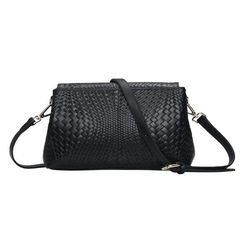 Sac à bandoulière en cuir véritable pour femmes – Style tressé