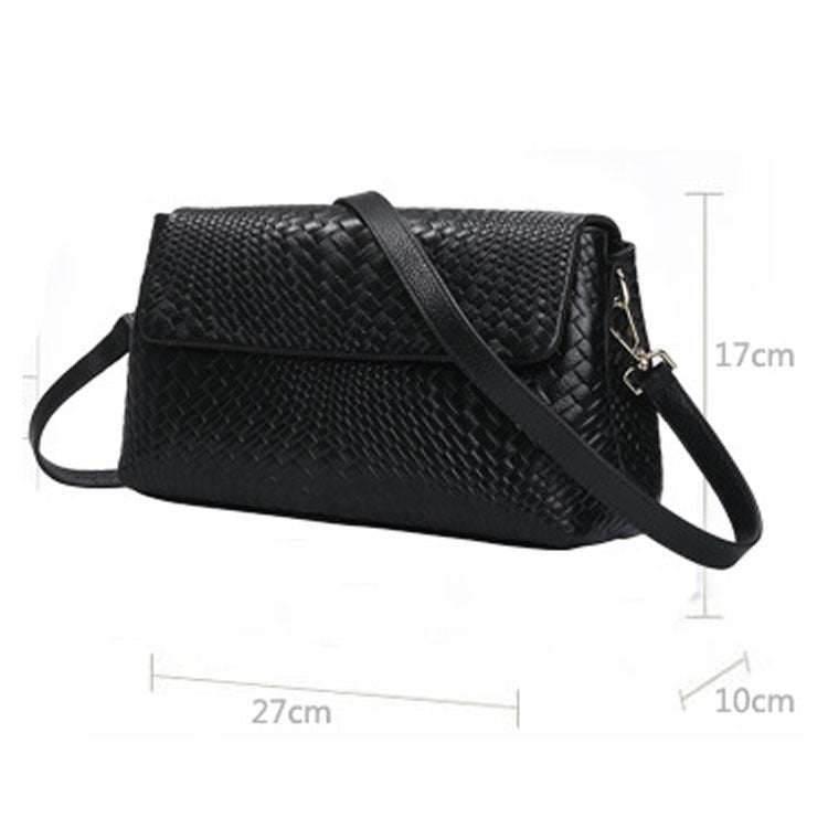 Sac à bandoulière en cuir véritable pour femmes – Style tressé