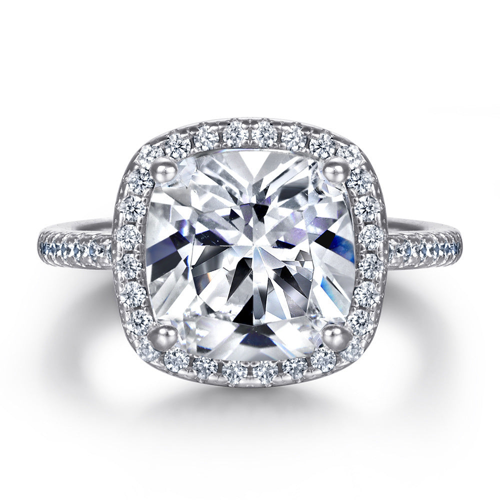 Bague de Mariage en Argent S925 – Élégance Simple et Moderne
