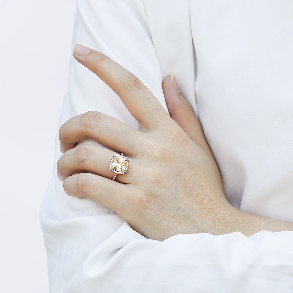 Bague de Mariage en Argent S925 – Élégance Simple et Moderne