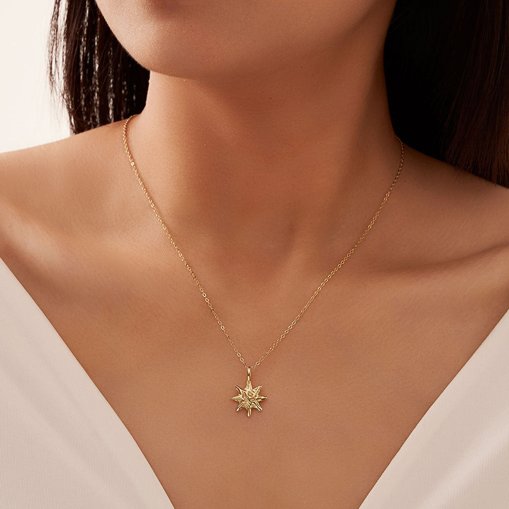Collier Étoile Martelée en Argent S925