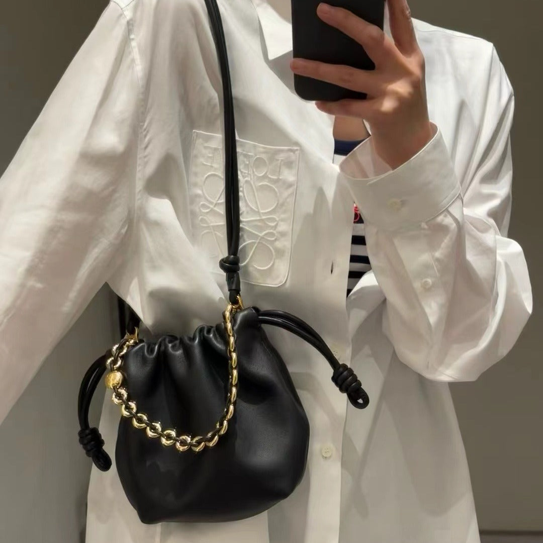 Sac Bandoulière Nuages en Cuir Véritable de Vachette