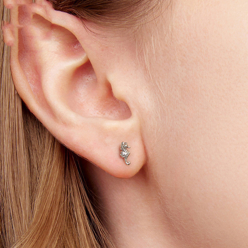 Boucles d'oreilles clous en argent S925 – Élégance marine
