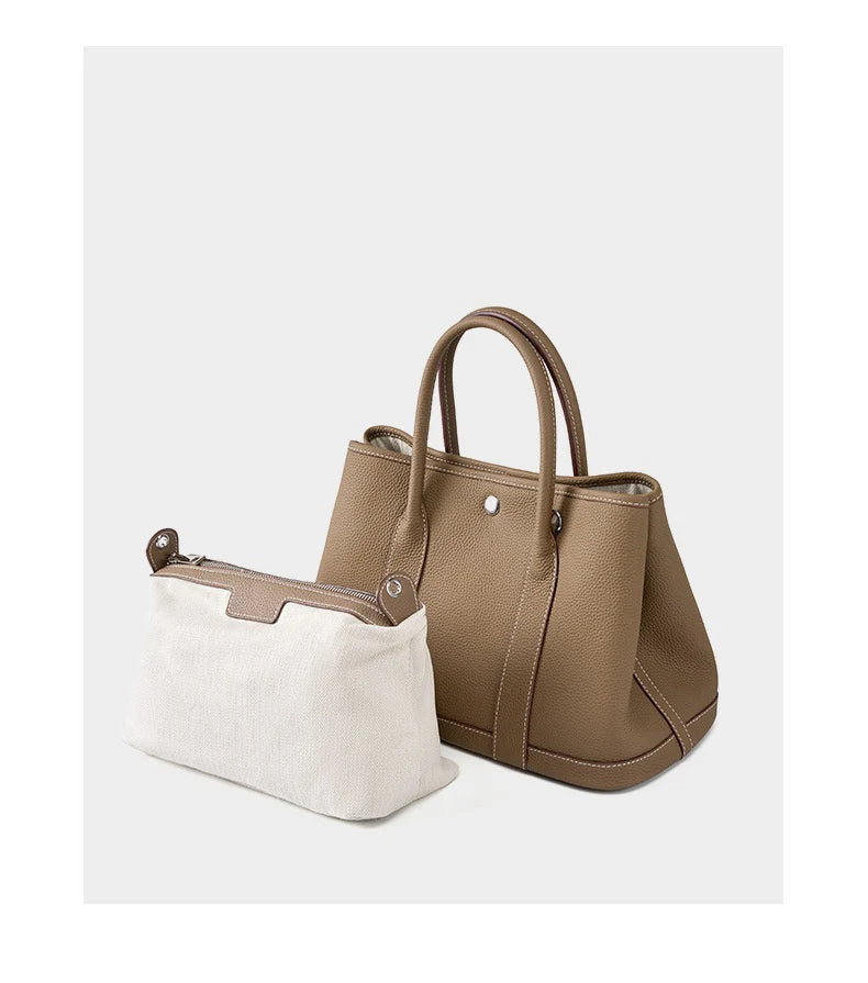 Sac Cabas en Cuir Véritable – Style Rétro Européen