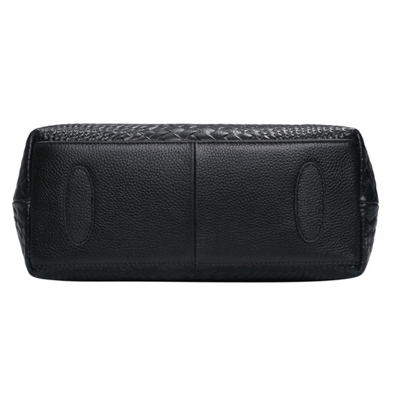 Sac à bandoulière en cuir véritable pour femmes – Style tressé