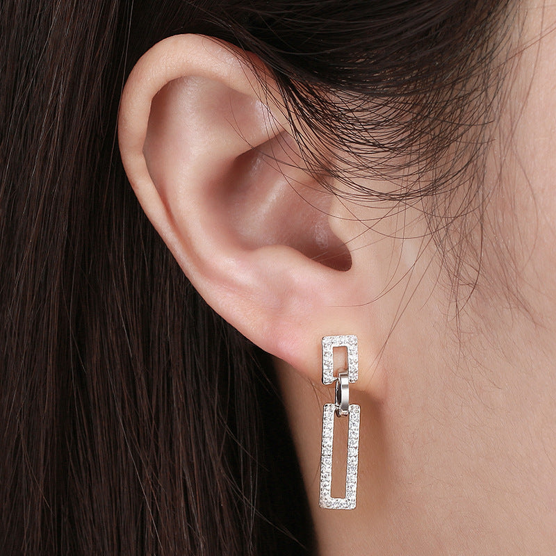 Boucles d'oreilles géométriques en argent 925