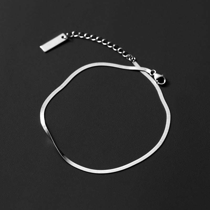 Chaîne de Cheville en Argent S925 – Style Minimaliste et Élégant