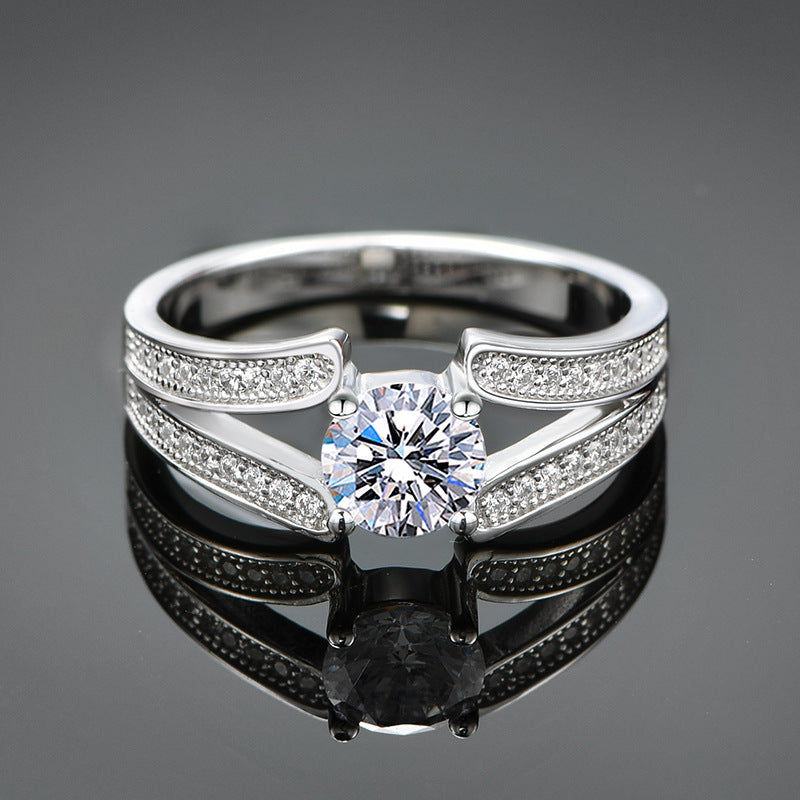 Bague Femme en Argent S925 – Design V-Edge
