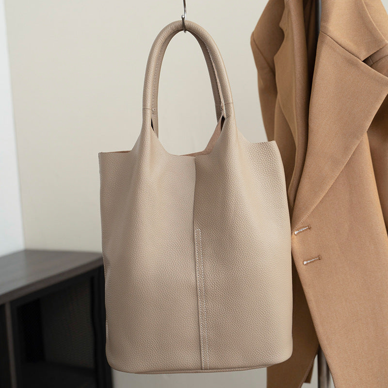 Sac à Main Tote en Cuir Souple pour Femme - Style Minimaliste Urbain