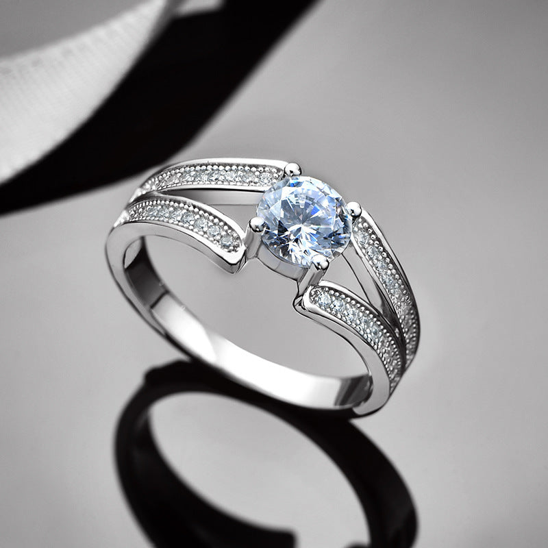 Bague Femme en Argent S925 – Design V-Edge