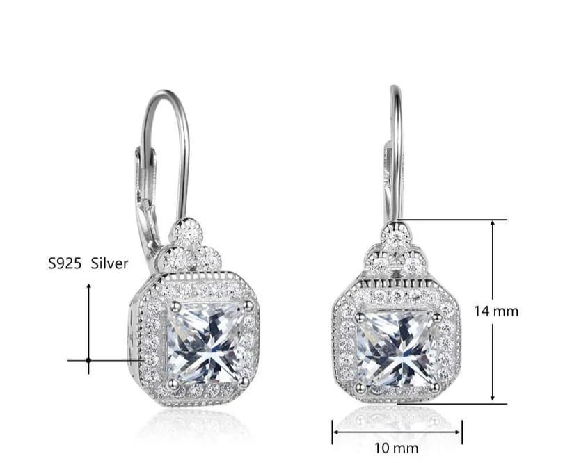 Boucles d'oreilles couronne en argent