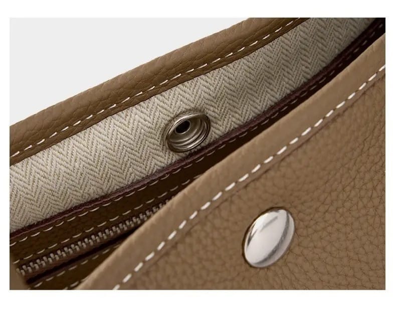 Sac Cabas en Cuir Véritable – Style Rétro Européen