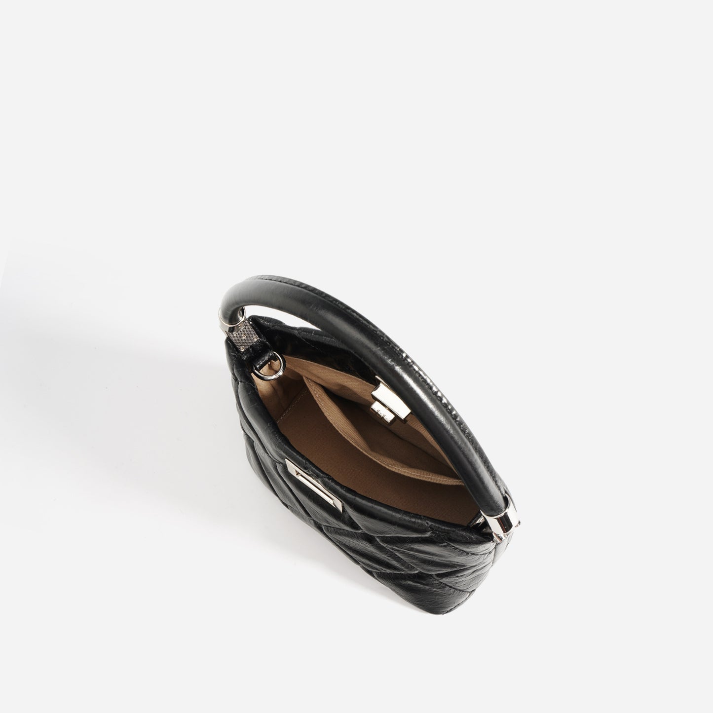 Sac à main matelassé en cuir de vachette ciré – cuir pleine fleur de qualité supérieure