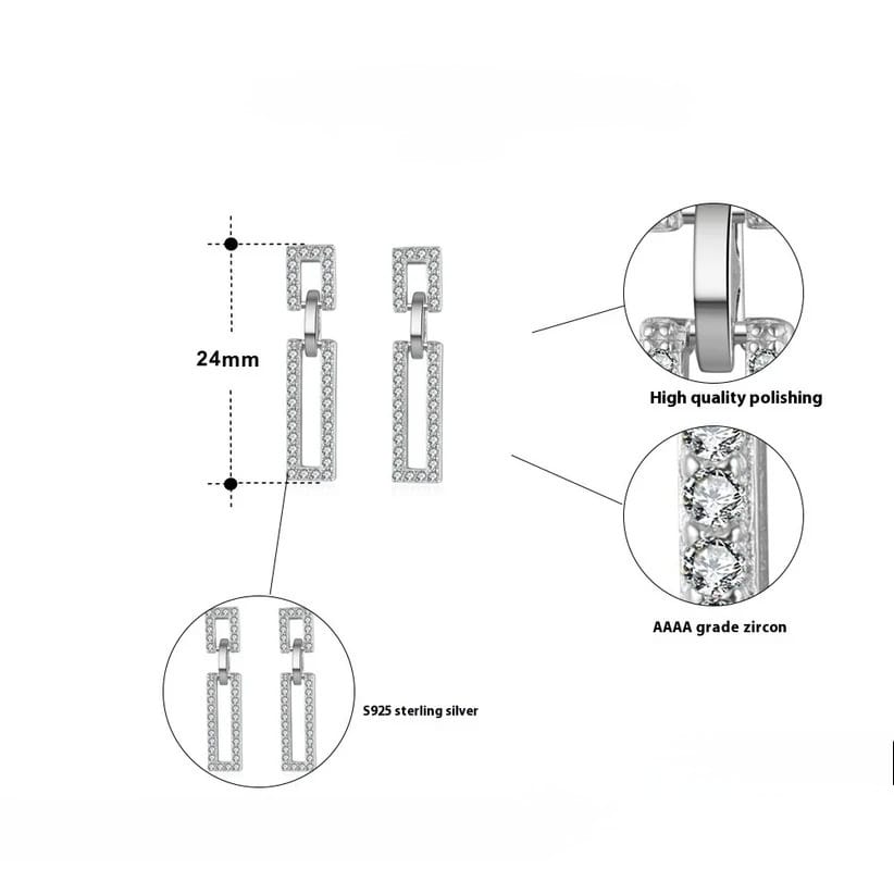 Boucles d'oreilles géométriques en argent 925