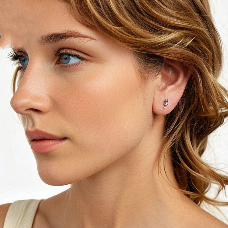 Boucles d'oreilles clous en argent S925 – Élégance marine
