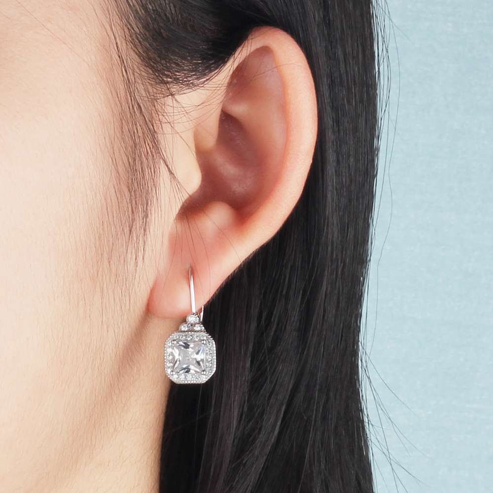 Boucles d'oreilles couronne en argent