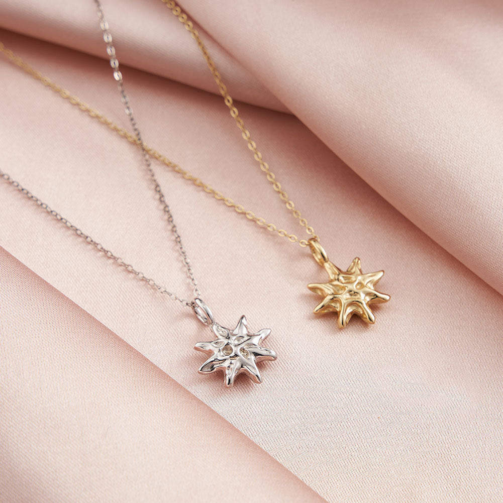 Collier Étoile Martelée en Argent S925