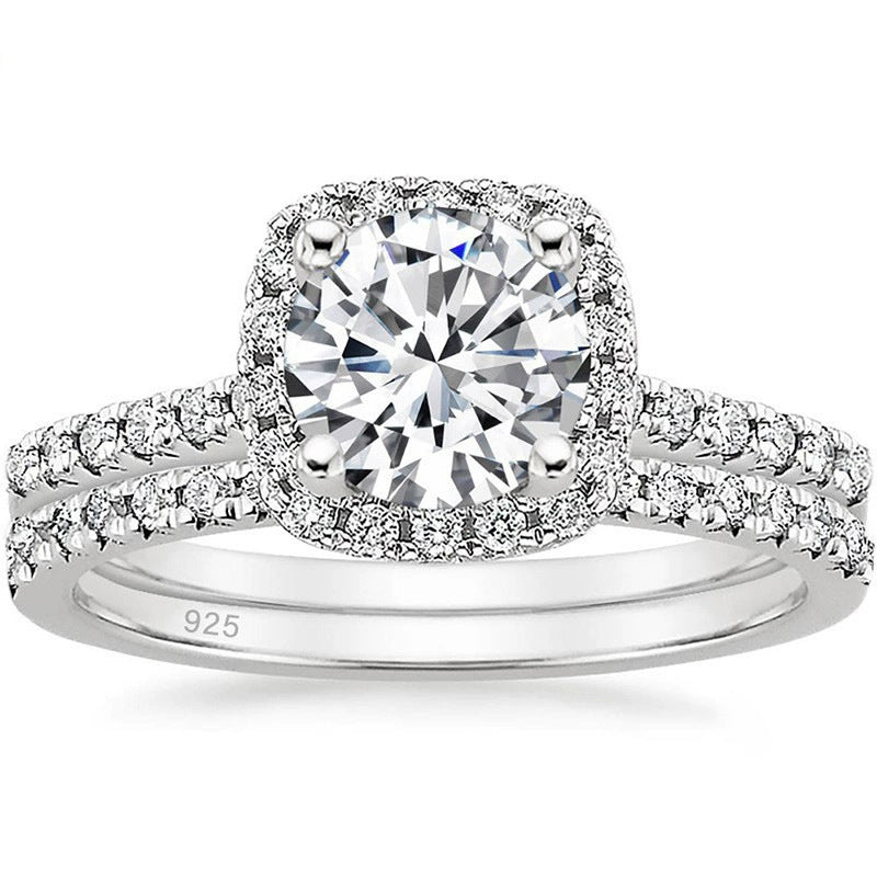 Bague Argent 925 avec Zircon Rond