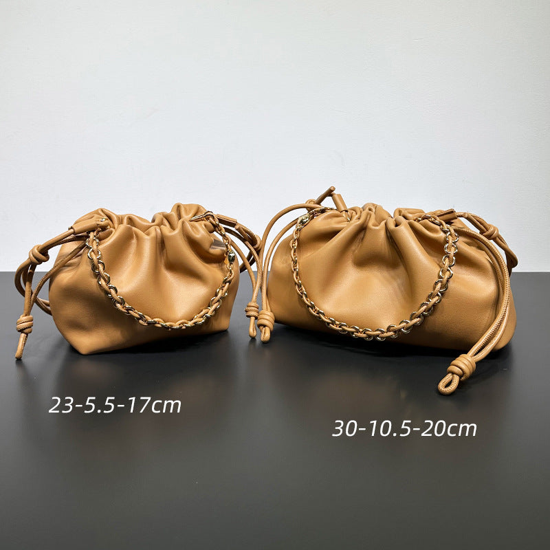Sac Bandoulière Nuages en Cuir Véritable de Vachette