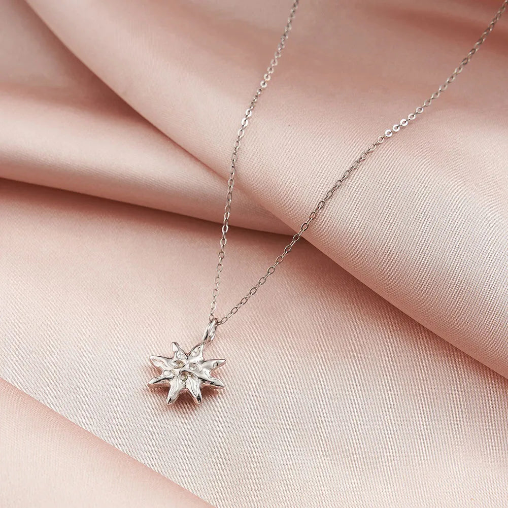 Collier Étoile Martelée en Argent S925
