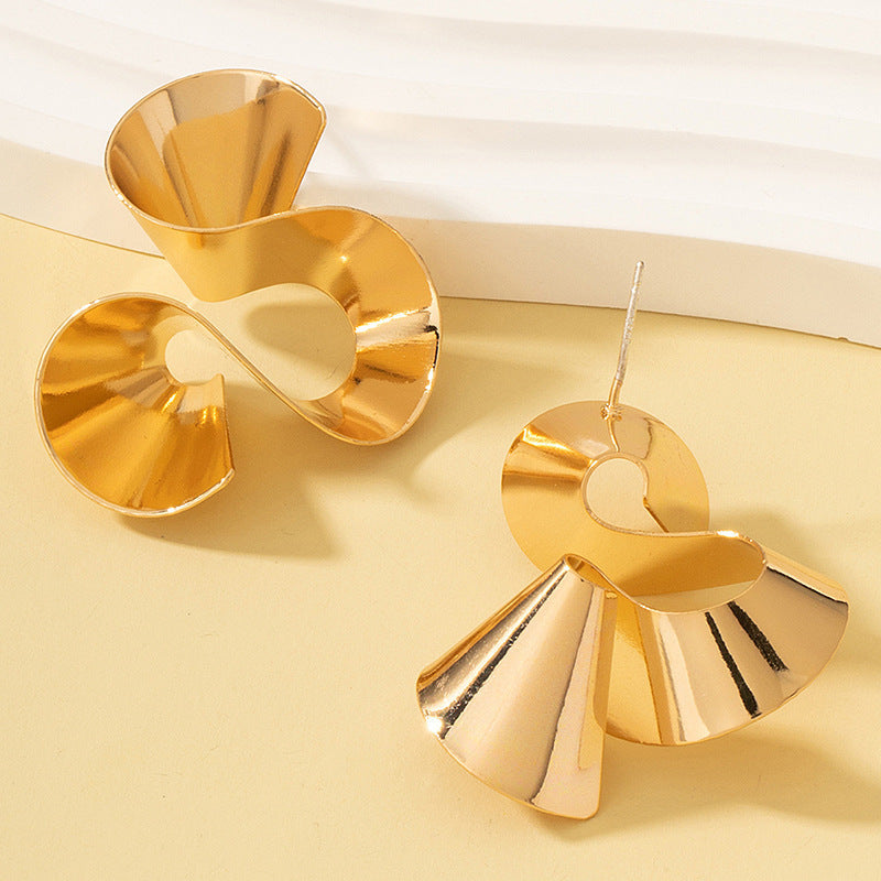 Boucles d'oreilles rétro géométriques à volants