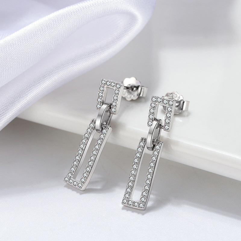 Boucles d'oreilles géométriques en argent 925