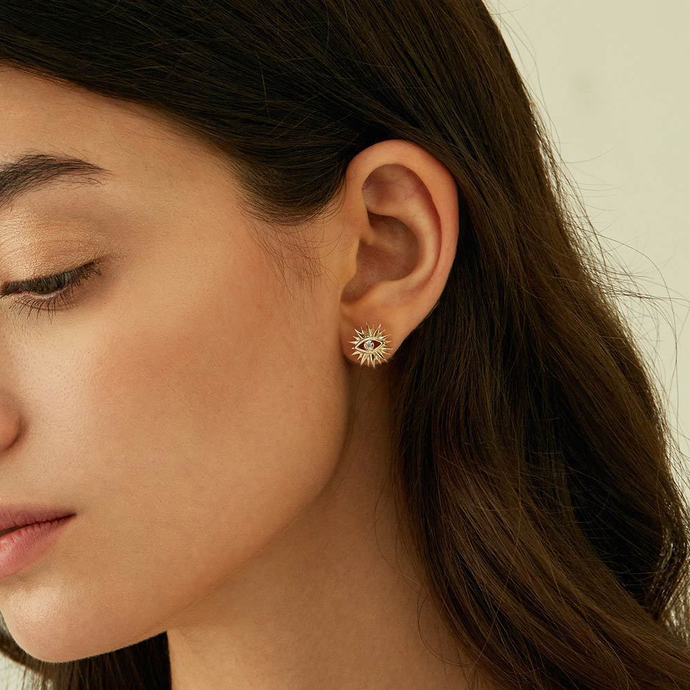 Clous d'oreilles en argent S925 style tendance