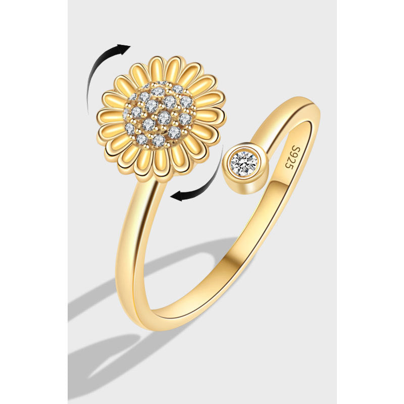 Bague en Argent Sterling S925 Rotative – Élégance & Confort