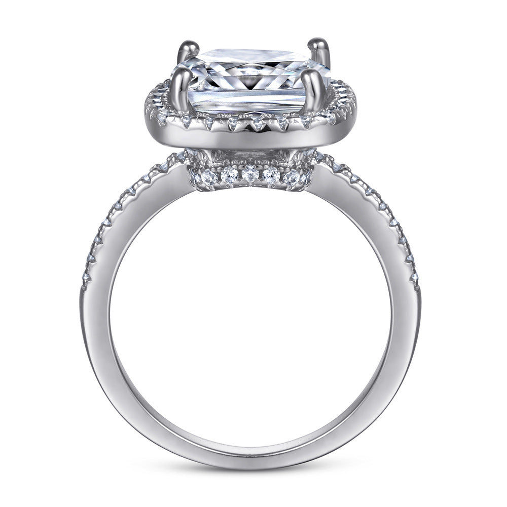 Bague de Mariage en Argent S925 – Élégance Simple et Moderne