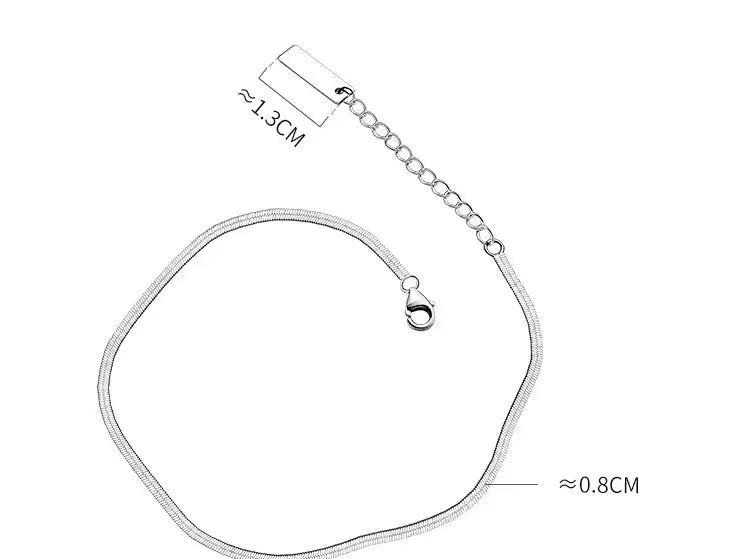 Chaîne de Cheville en Argent S925 – Style Minimaliste et Élégant