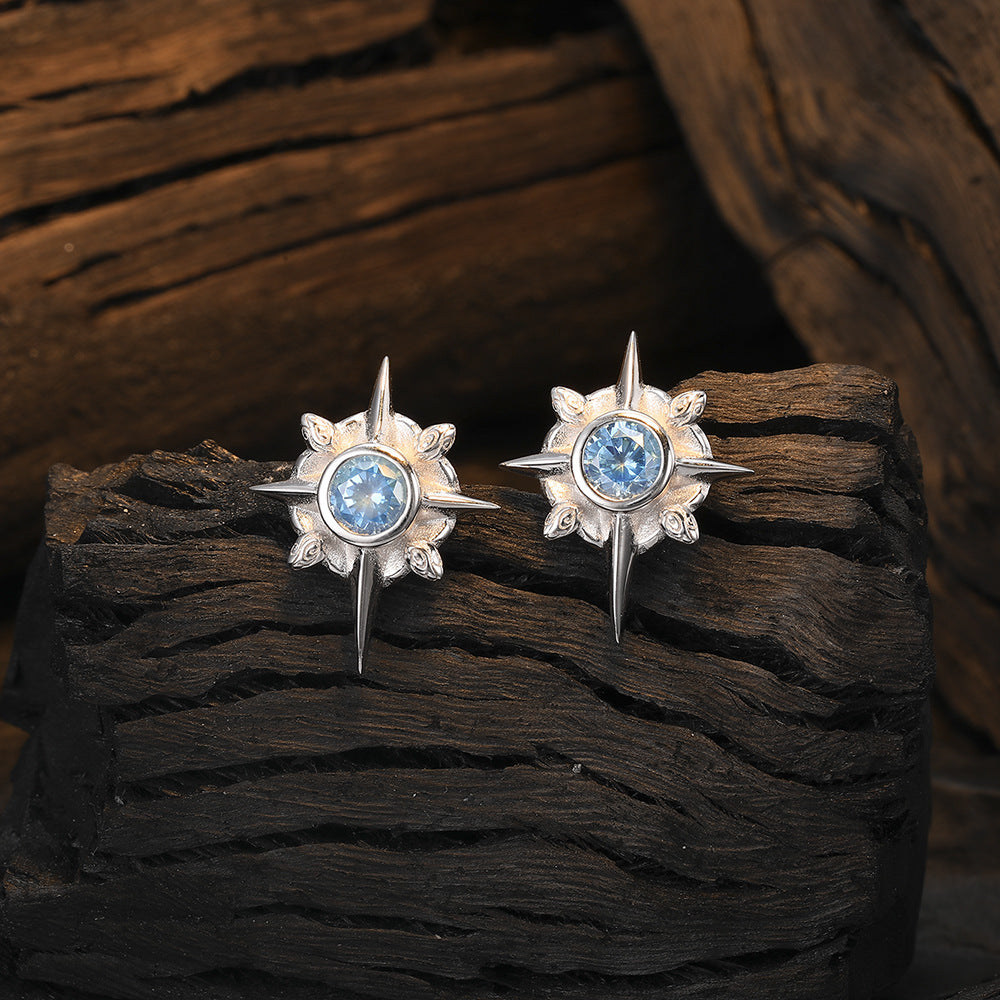 Boucles d'oreilles hexagramme en argent S925