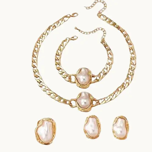 Parure Vintage Femme avec Perles