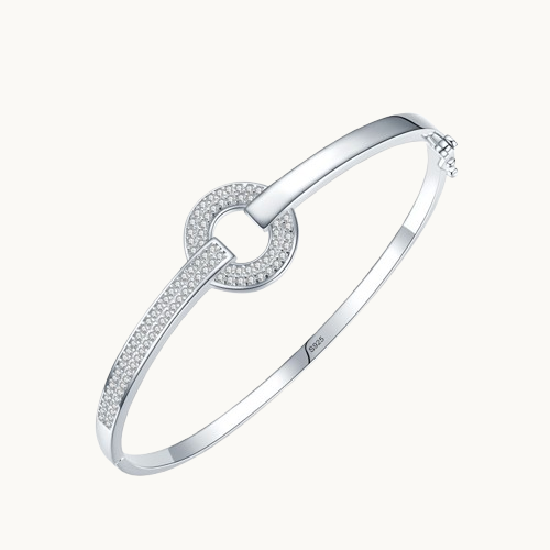 Bracelet Femme en Argent 925 – Éclat Élégant Cercle Diamanté