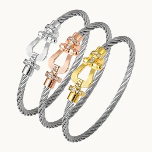 Bracelet Fer à Cheval en Titane – Élégance et Résistance