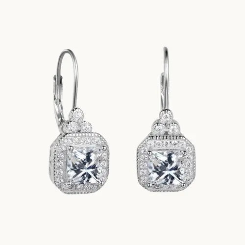 Boucles d'oreilles couronne en argent