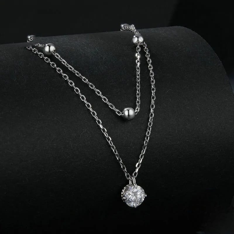 Argent & Style – Collier Deux Couches pour Femme
