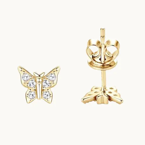 Boucles d'oreilles papillon Moissanite en argent sterling S925