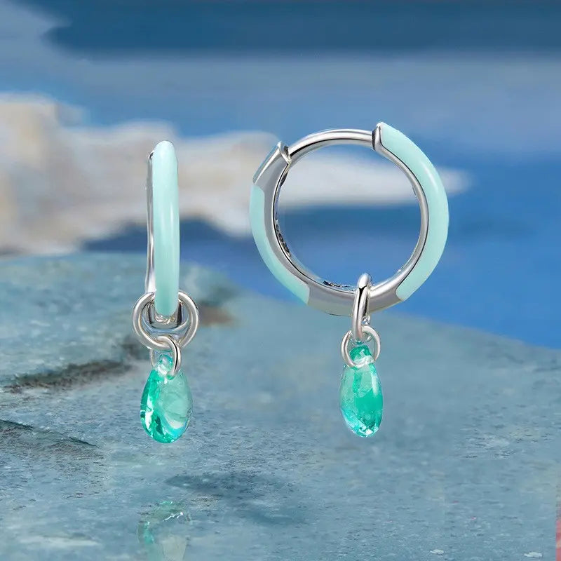 Boucles d'oreilles en argent S925 – Élégance d'été romantique