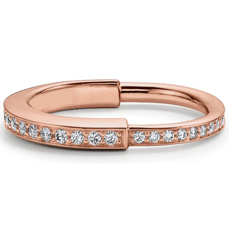 Bague Femme Élégante Sertie de Zircons – Style Tendance