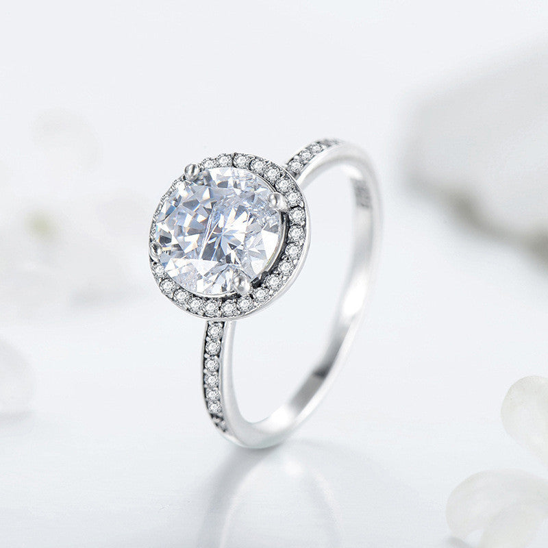 Bague Femme Zircon 3 Carats en Argent 925 – Style Vintage