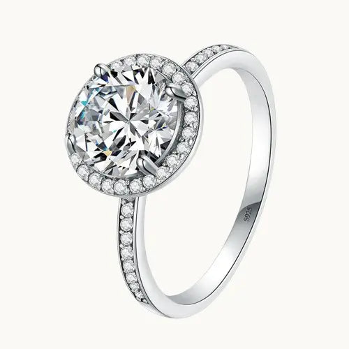 Bague Femme Zircon 3 Carats en Argent 925 – Style Vintage