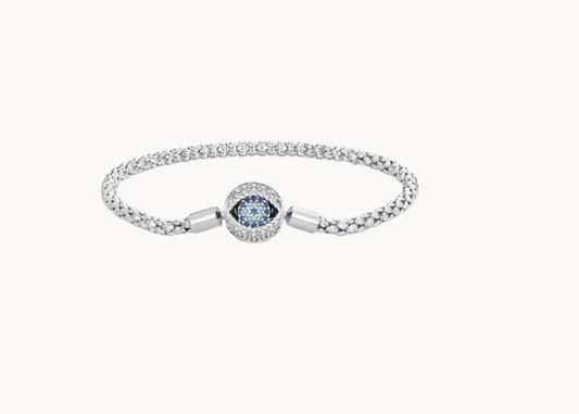 Bracelet Élégant en Argent S925 avec Motif Œil - Design Unique et Symbolique