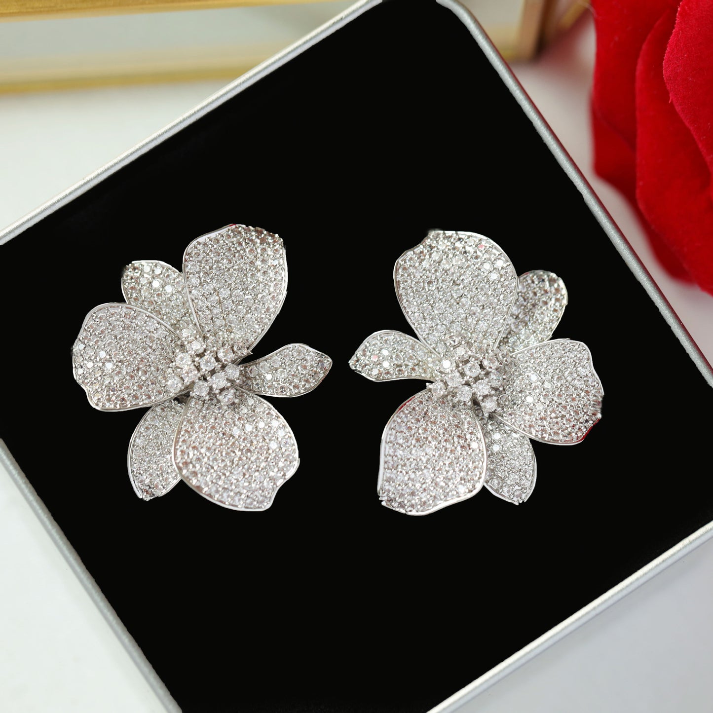 Boucles d'oreilles florales