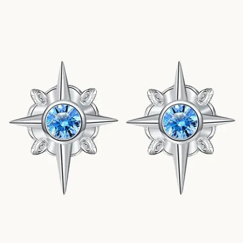 Boucles d'oreilles hexagramme en argent S925